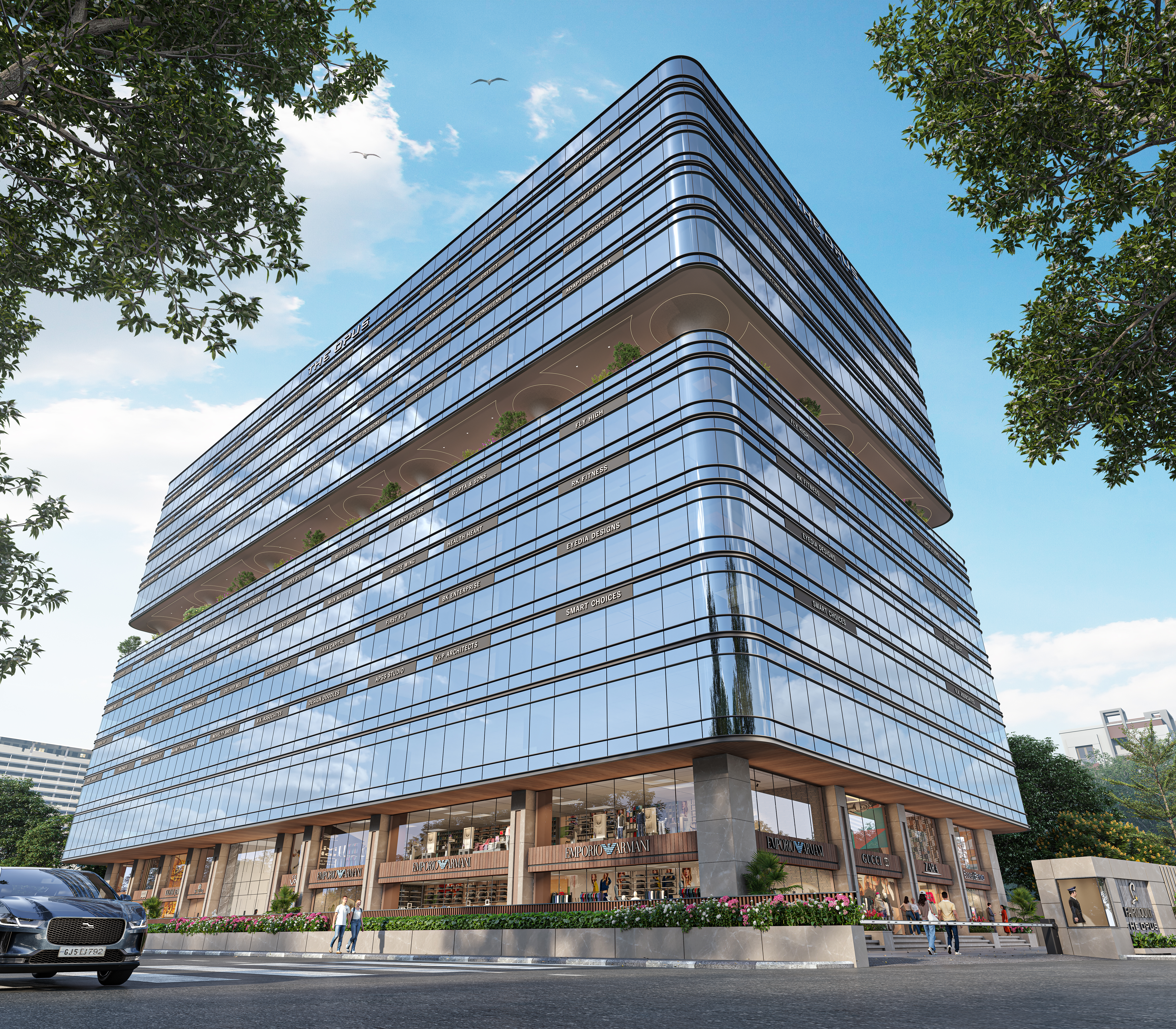 The Opus floor plans project exterior